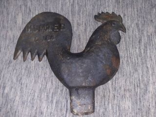 Rare Antique/vintage Cast Iron Rooster Windmill Weight Hummer E 184 C/a 1900s