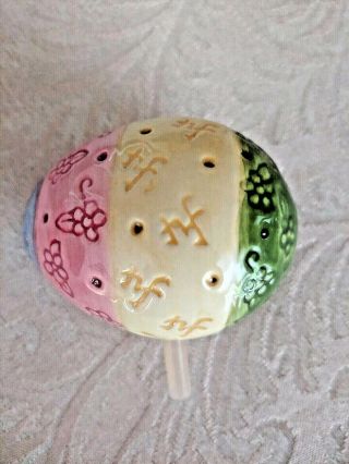 Nora Fleming Retired Easter Egg Mini Embossed W/nf Initials And Flowers Rare Htf
