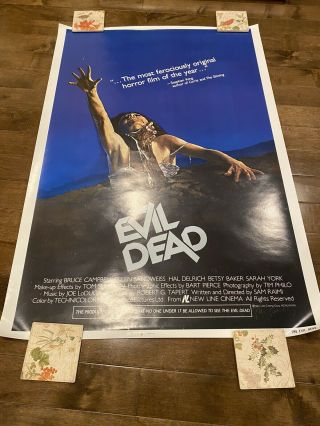 The Evil Dead 1981 Rare Movie Poster 27x40 Nm Nos