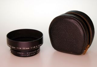 Pentax Asahi 49mm Polarizer With Metal Hood For 1.  4 50mm 1.  8 55mm Rare Vintage