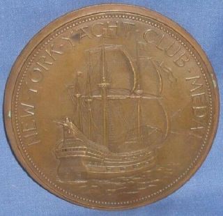 Rare Antique Tiffany & Co.  York Yacht Club Bronze Medal Medallion