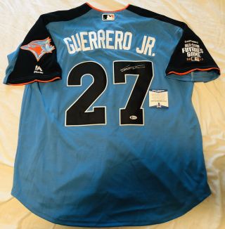 Vladimir Guerrero Jr Signed 2017 Futures Game Jersey Blue Jays Auto Rare,