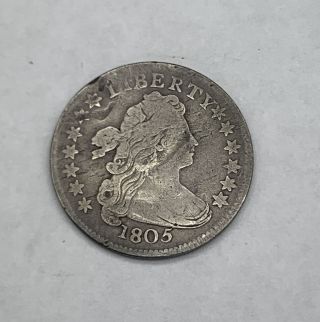 1805 Draped Bust Dime 10c - 4 Berries - Rare Type Coin Details.