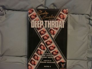 Rare Deep Throat Vhs Tape - Autographed By Linda Lovelace