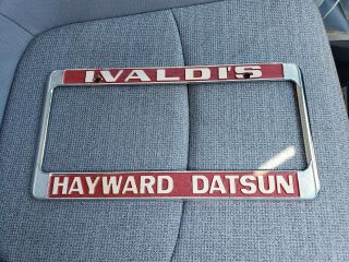 Vintage Datsun License Frame,  Hayward Ca 510 620 521 240z 260z Rare