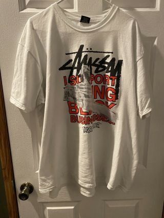 Stussy X Off White X Virgil Abloh - World Tour Tee - Rare Xxl 2xl