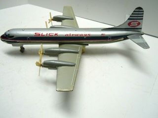 Rare Marx/japan Tin Battery Op.  Slick Airways Prop Airplane.  A,