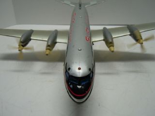 Rare Marx/Japan Tin Battery Op.  SLICK Airways Prop Airplane.  A, 5