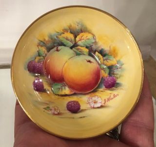 Rare Antique Paragon Porcelain Tea Bowl Cup - Orchard Signed J Waters