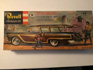 Revell 1957 Ford Country Squire Station Wagon Model Kit Partially Assembled Rare