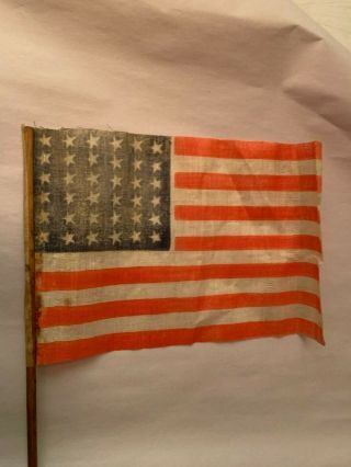 Rare 36 Star Civil War Era Antique Us Parade Flag 1864 - 1867