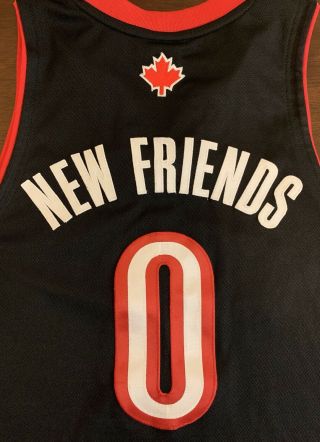 Rare Custom 2013 Adidas NBA Toronto Raptors Drake 0 Friends Jersey 4