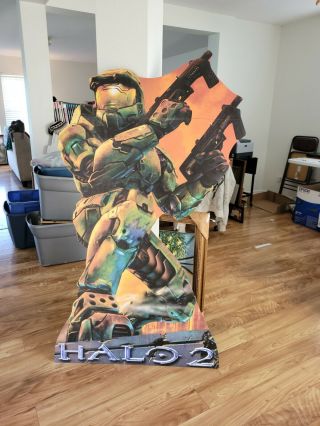Rare Halo 2 Master Chief Standee Game Store Life Size Not Assembled Perfect