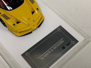 1/43 Davis and Giovanni Ferrari FXX GTC Yellow VERY RARE GP053 3