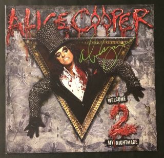 Alice Cooper Welcome 2 My Nightmare Ultra Rare Signed Vinyl Record Proof Jsa