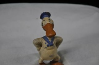 Walt Disney Donald Duck Rare Antique Toy Hard Rubber Moveable Head