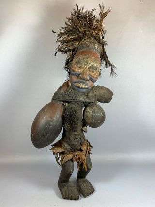 210243 - Old & Rare Tribal African Mukhanda Yaka Statue - Congo.