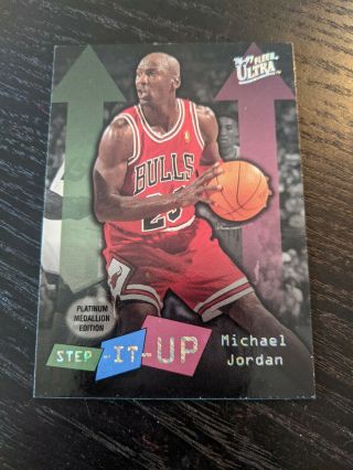 96 - 97 Fleer Ultra Michael Jordan Platinum Medallion Ssp Extremely Rare.