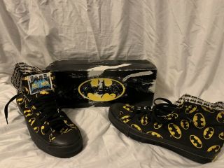 Very Rare Vintage Converse All Star Batman Color Black Symbol Mark G8 Men’s 9.  5