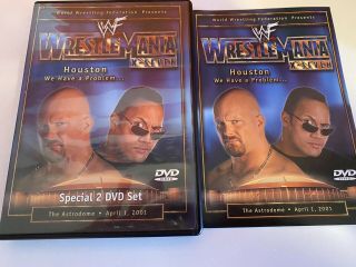 Wwf 2001 Wrestlemania X - Seven 17 Dvd 2 - Disc Very Rare Oop Authentic Us Release