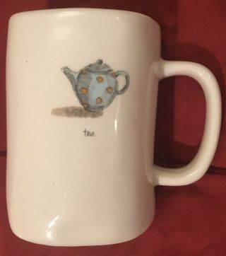 Vintage Rae Dunn For Magenta Teapot Tea Mug Rare White