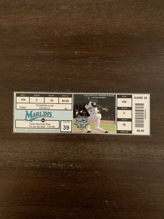 Miguel Cabrera Major League Debut Full Ticket And 1st Hr - Rare - Last One