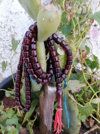 Amber Cherry Bakelite German Prayer 99 Beads Antique Subha Rare Faturane Tasbeeh