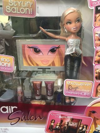 HTF Rare MGA Bratz Magic Hair Salon With Raya Doll With Color Change Hair.  MIB. 2