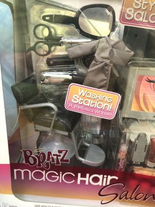 HTF Rare MGA Bratz Magic Hair Salon With Raya Doll With Color Change Hair.  MIB. 3