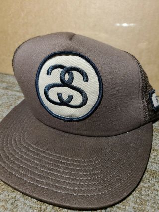 Vintage Stussy Trucker Snapback Cap Hat Tribe Worldwide 90s Rare Skate Osfa