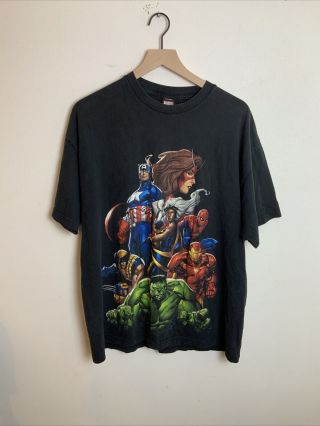 Vintage Marvel Mad Engine Shirt Size Xl Rare