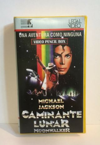 Very Rare And Vintage Michael Jackson Moonwalker Video Pencil Box Argentina 80´s