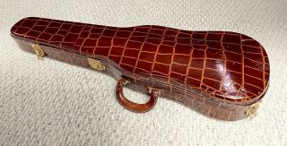 Vintage Rare Lifton Alligator Skin Viola Violin Case Made In Usa 1900’s Cowhide