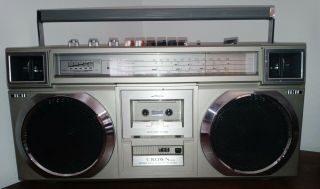 Vintage Rare Crown Csc - 935 Ghetto Blaster Boombox Stereo Cassette