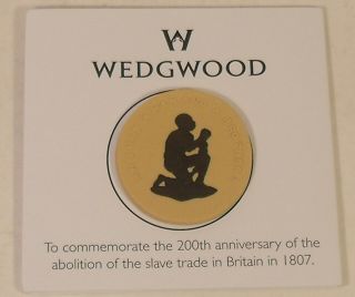 Rare Wedgwood Cane Jasperware Anti Slavery Cameo Medallion 2007 Bicentenary 2