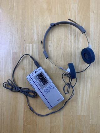 Vintage Fisher Ph - M20 Micro Stereo W/ Headphones And Metal Mc - 15 Demo Tape Rare