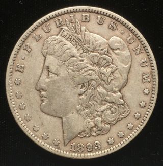 1893 P Philadelphia Morgan Silver Dollar Rare Key Date Grade Xf Ef