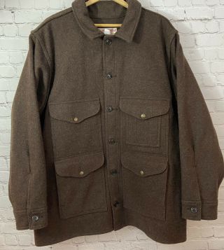 Vintage Cc Filson Cruiser Wool Jacket Coat Rare Brown Color Sz 48 Xl
