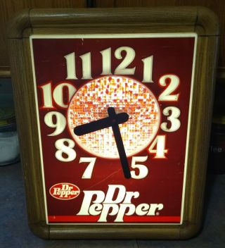 Rare Vintage Dr Pepper Lighted " Motion " Clock.  L@@k