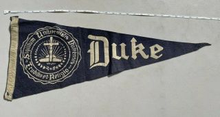 Very Rare Vintage Duke University Felt Pennant 1940 