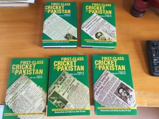 1947 - 1975 First Class Cricket In Pakistan Rare Set Of All 5 Volumes By Abid Kazi