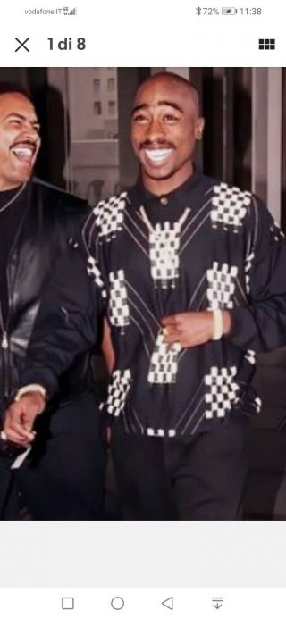 Versace V2 Tupac Shakur Rare Vintage Sweater Jumper Pullover Polo Shirt M