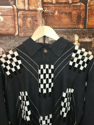 Versace v2 tupac shakur rare vintage sweater jumper pullover polo shirt m 2