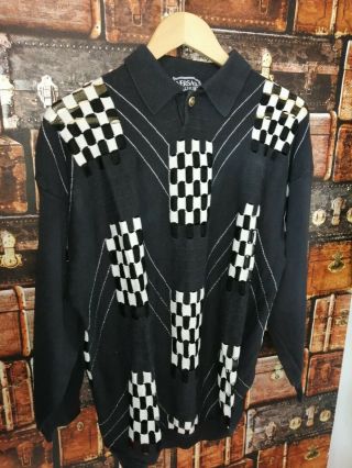 Versace v2 tupac shakur rare vintage sweater jumper pullover polo shirt m 6