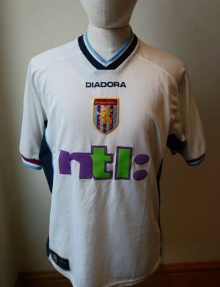 Rare Vintage 2000 - 2001 Aston Villa Fc Third Shirt Football Premier League Ntl