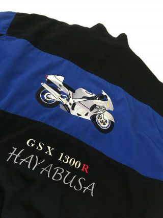 Mens Premium Rare Suzuki Hayabusa Jacket Coat Top Motorbike Superbike Black Xxl
