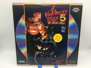 " A Nightmare On Elm Street 5: The Dream Child " Laserdisc Ld - Rare Horror