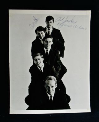 The Beach Boys Rare Autographed Promo Photograph By Brian Wilson,  Carl Wilson,  Al