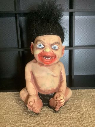 Spirit Halloween Troll Baby Prop Zombie Decoration Rare Scary Horror Demon Decor