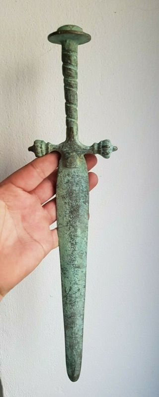 Rare 1200 B.  C.  Ancient Luristan,  Dagger,  Sword,  Scarce.  670 Gr.  420 Mm